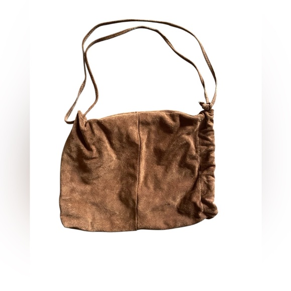 Leather/Suede Drawstring Bag - Picture 2 of 10